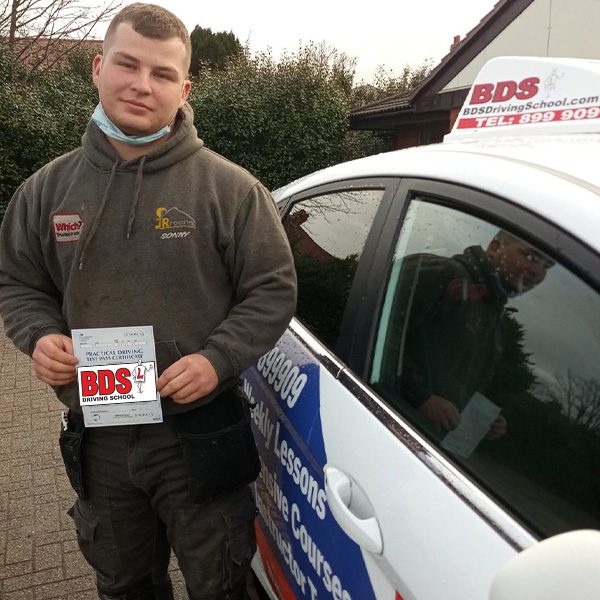 passing his driving test first time