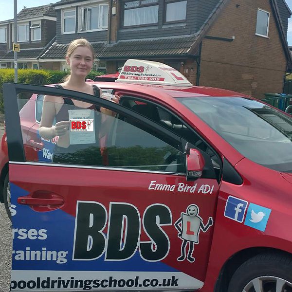 practical driving test at Blackpool test Centre.